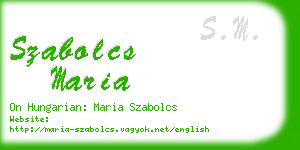 szabolcs maria business card